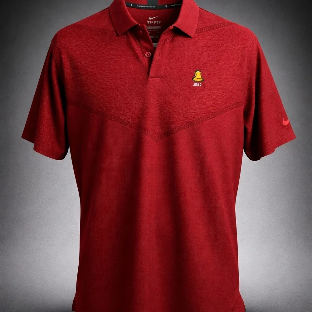 Nike Dri-FIT Red Golf Polo Shirt Men’s Size Large Performance Pro Golf